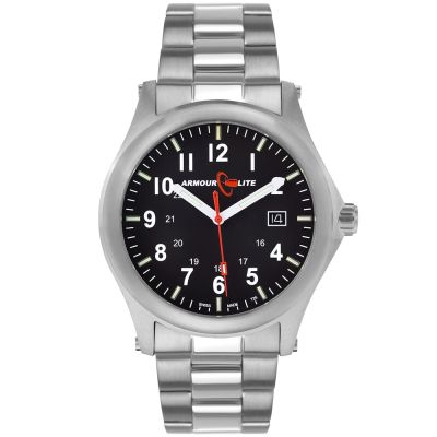 silver armourlite field series al101 with nra caseback
