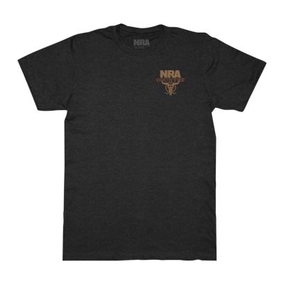 NRA Country Black Heather Smoke and Fire T-Shirt