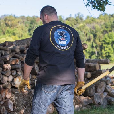 NRA Patriot Life Member Long Sleeve T Shirts   CT 820